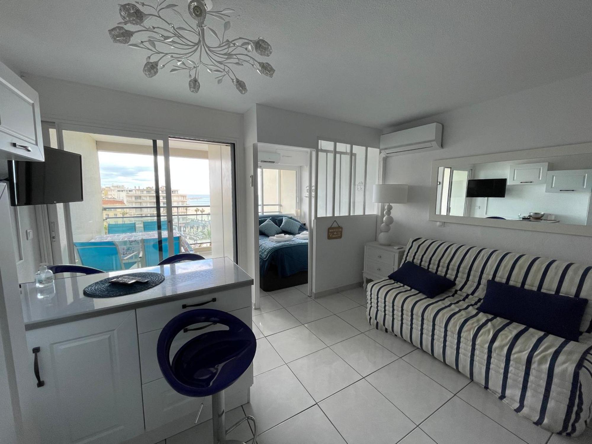 T2 Vue Mer Canet Plage - Le Petit Paradis Экстерьер фото