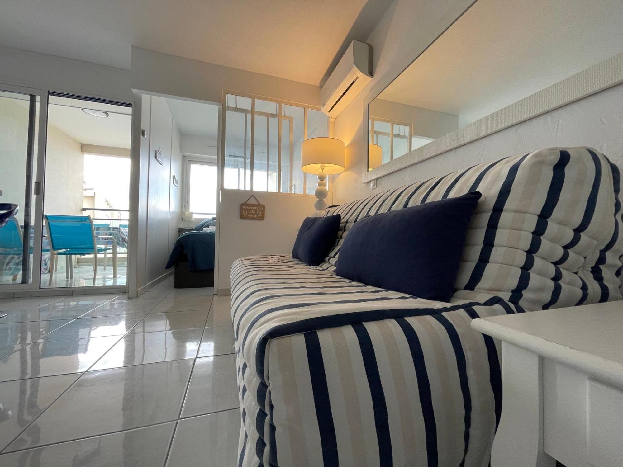 T2 Vue Mer Canet Plage - Le Petit Paradis Экстерьер фото